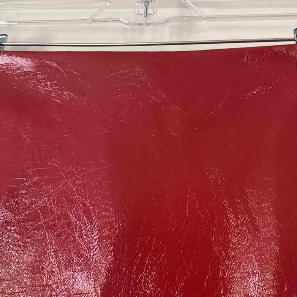 Beautiful Pencil Leather Imitation Skirt, size-XXS,Red, lined - Picture 2 of 10